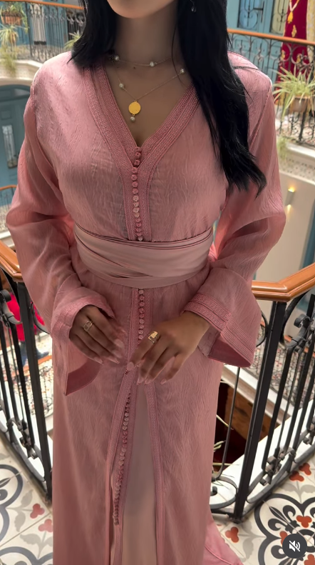 CAFTAN MOUSSELINE GAUFREE